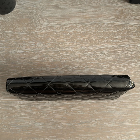 Chanel Black Quilted Patent Leather Wallet - Picture 10 of 12